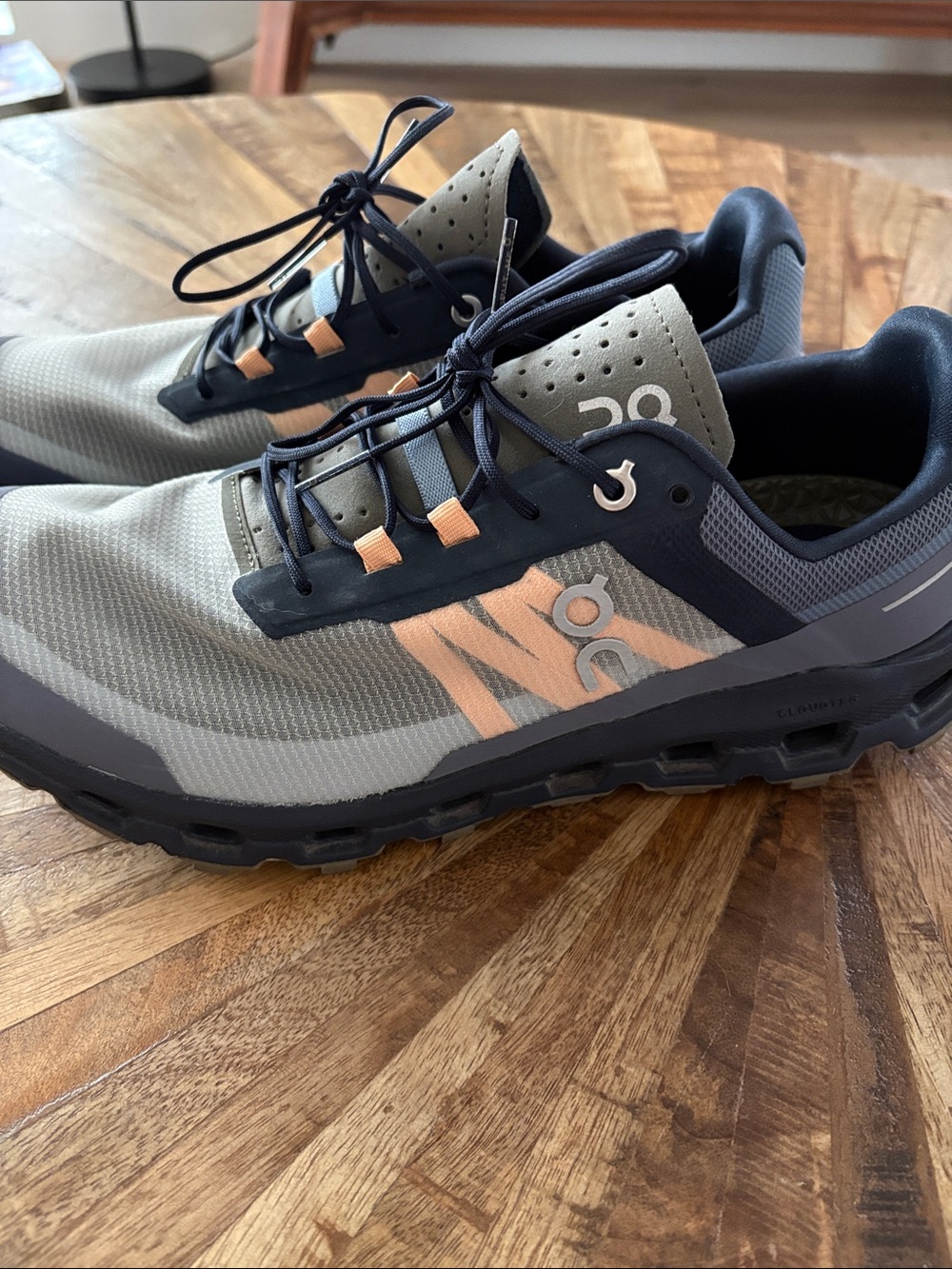 OC Running Men’s Athletic Shoes in Olive and Peach Accent